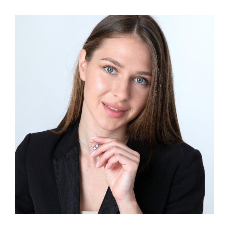 שרשרת ותליון כסף סטרלינג כחול לבן... | תליון יהודי